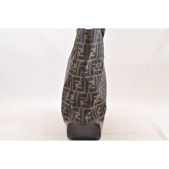 FENDI Zucca Canvas Tote Bag Brown Auth am1300s - Picture 5 of 10